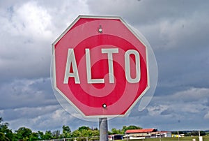 Alto signal in the panamericana road photo