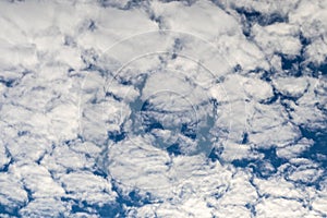 Altocumulus cloud - white clouds in the blue sky