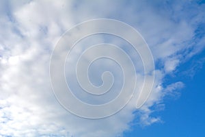 Altocumulus and altocumulus clouds in the sky