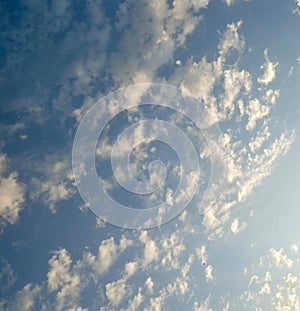 Altocumulus clouds in the sky