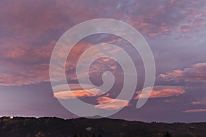 Altocumulus lenticularis clouds