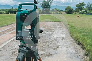 altometer for land surveyor. theodolite equipment for geodetic s