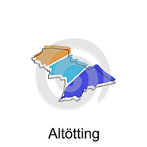 Altotting map.vector map of the Germany Country. Borders of for your infographic. Vector illustration. design template photo