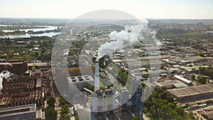 Alumina processing plant, aerial view