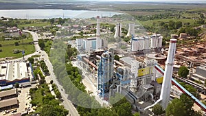 Alumina processing plant, aerial view