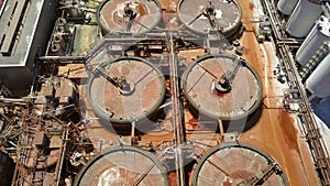 Alumina processing plant, aerial view