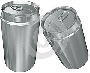 Aluminium can in two foreshortening photo