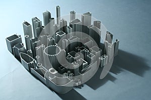 Aluminium extrusions abstract industrial