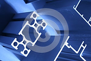 Aluminium extrusions abstract industrial