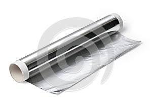 Aluminium foil roll isolated