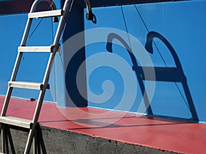 Aluminium ladder with shadow