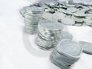 Aluminium old coins..lost in time.