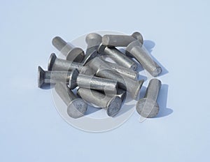 Aluminium rivets of various sizes and diameters