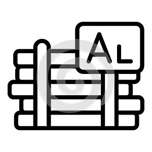 Aluminium stack icon outline vector. Car wheel