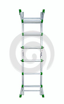 Aluminium stepladder isolated on white background