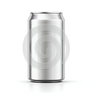 Aluminum Beverage Can Isolated on White Background. Generative ai