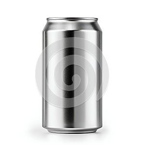 Aluminum Beverage Can Isolated on White Background. Generative ai