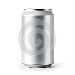 Aluminum Beverage Can Isolated on White Background. Generative ai