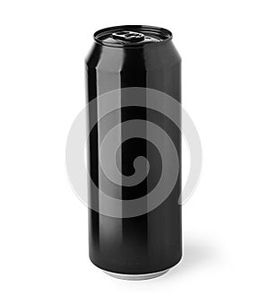 Aluminum black can mockup