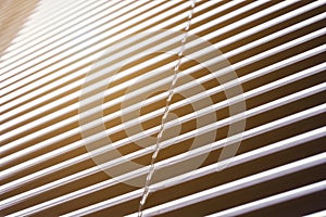 Aluminum blinds on window background