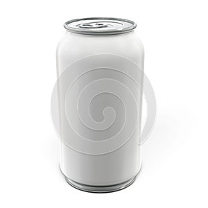 Aluminum can for beer, beverage, soda isolated on white background. 3d rendering