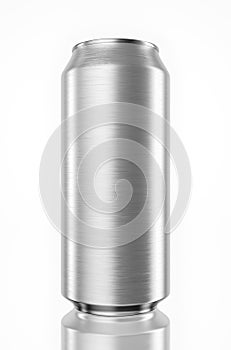 Aluminum can isolated with clipping path on white background, 3d rendering