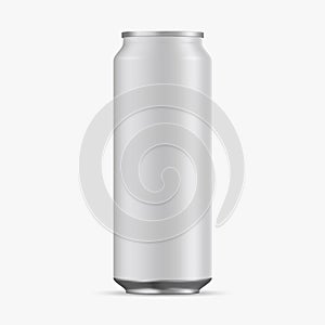 Aluminum Cans Empty 500ml on white background.