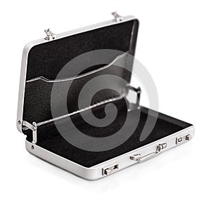 Aluminum case small isolated on a white background