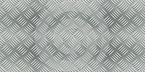 Aluminum checkerplate industry realistic seamless pattern