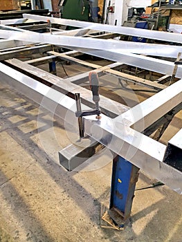 aluminum construction of a building