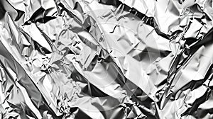 Aluminum foil background texture. Crumpled aluminum foil background