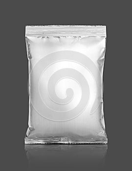 Aluminum foil pouch for snack or food products design mock-up