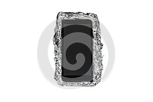 Aluminum foil smart phone case for blocking signal