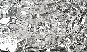 Aluminum Foil Texture Background, Wrinkled Aluminium Paper Pattern, Crumpled Tin Material Banner