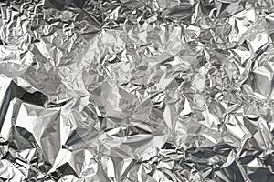 Aluminum Foil Texture Background, Wrinkled Aluminium Paper Pattern, Crumpled Tin Material Banner