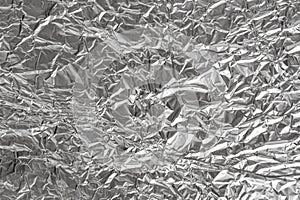 Aluminum Foil Texture Background, Wrinkled Aluminium Paper Pattern, Crumpled Tin Material Banner