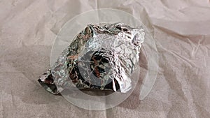 Aluminum foil used for coating in cigarette packs. photo