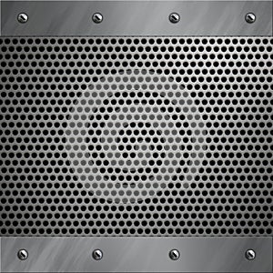 Aluminum frame and perforated metal