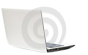 Aluminum laptop. Rear view.