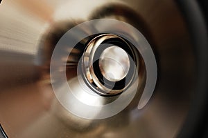 Aluminum loudspeaker.