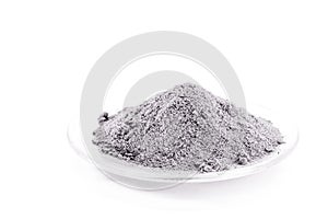 Aluminum oxide or alumina, chemical compound of aluminum and oxygen, used in blasting to remove excess calcined coating and in