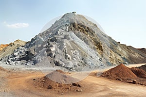 aluminum production waste slag heap