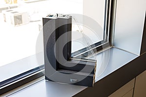 Aluminum or PVC window profile photo