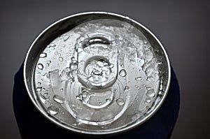 Aluminum Soda, Beer Can With Water Drops photo