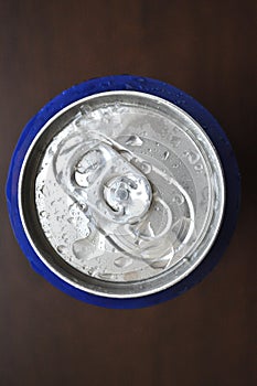 Aluminum Soda, Beer Can With Water Drops photo