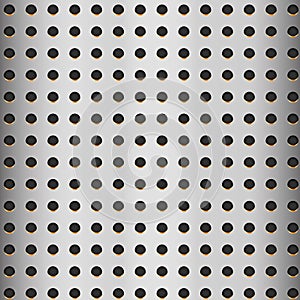 Aluminum texture with hole - vector