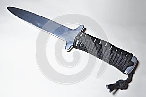 Aluminio capacitación un cuchillo soga la manija en blanco 