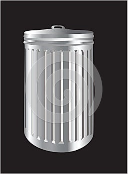 Aluminum trash bin or can