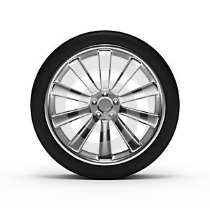 Aluminum wheel with tires