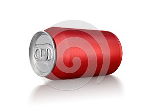 Aluminum white can mockup isolated on white background. 330ml aluminum soda can mockup